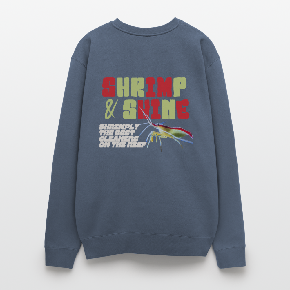 Shrimp & Shine Oversized Crewneck - stone blue