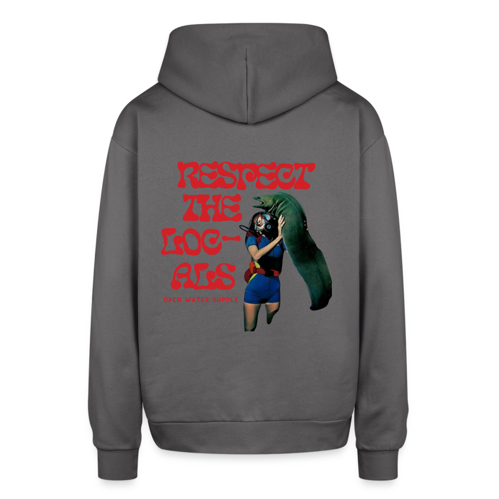 Respect the Locals Oversized Hoodie - graphite gray