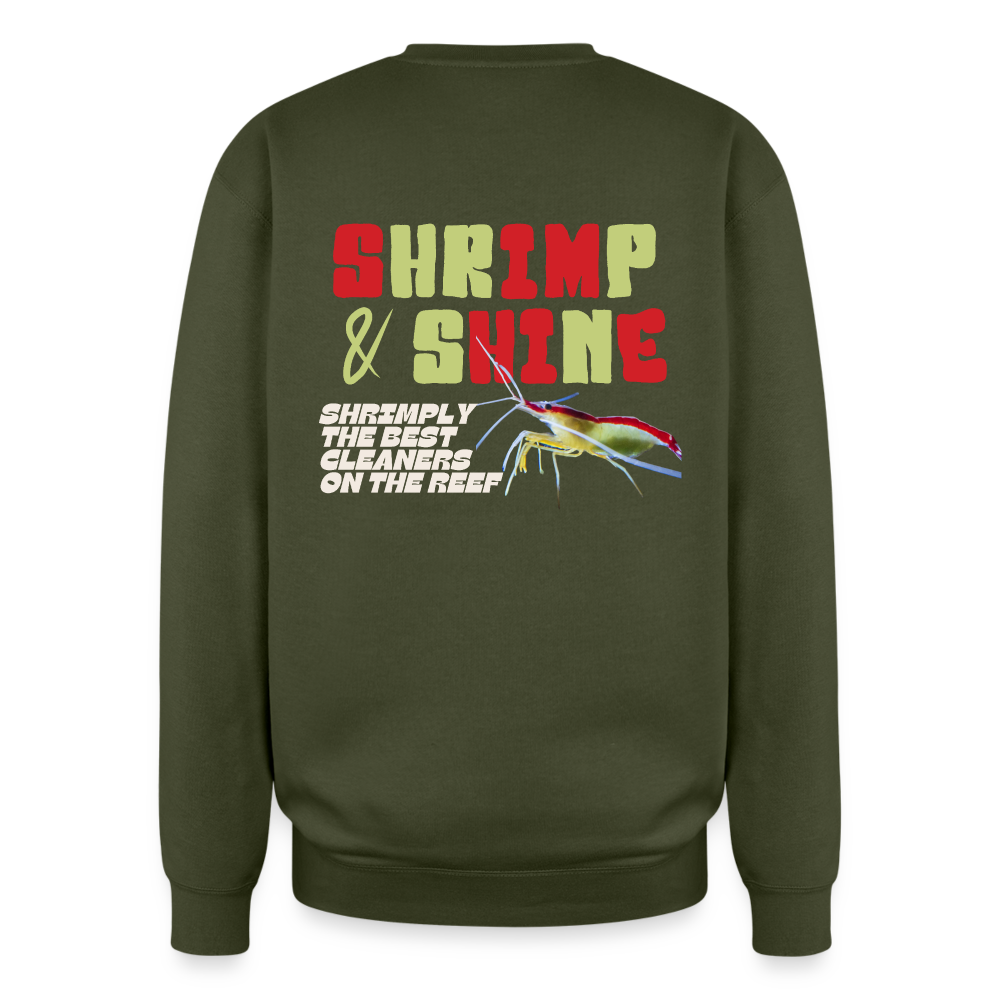 Shrimp & Shine Oversized Crewneck - olive green