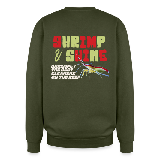 Shrimp & Shine Oversized Crewneck - olive green