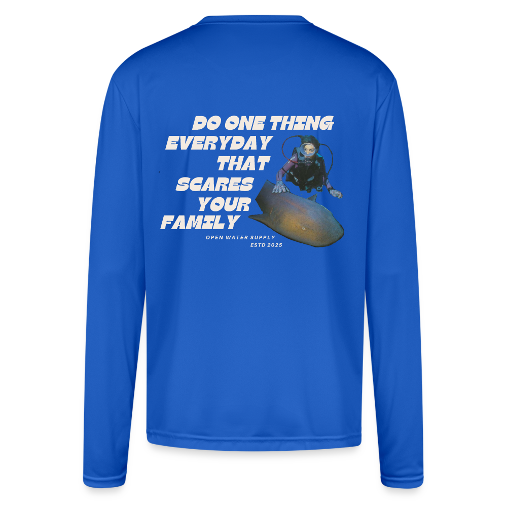 Scare Your Family Performance Shirt (44+ UPF Protection) - royal blue