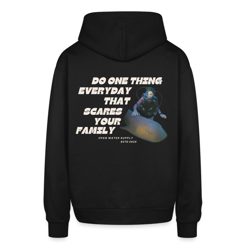 Scare Your Family Oversized Hoodie - black