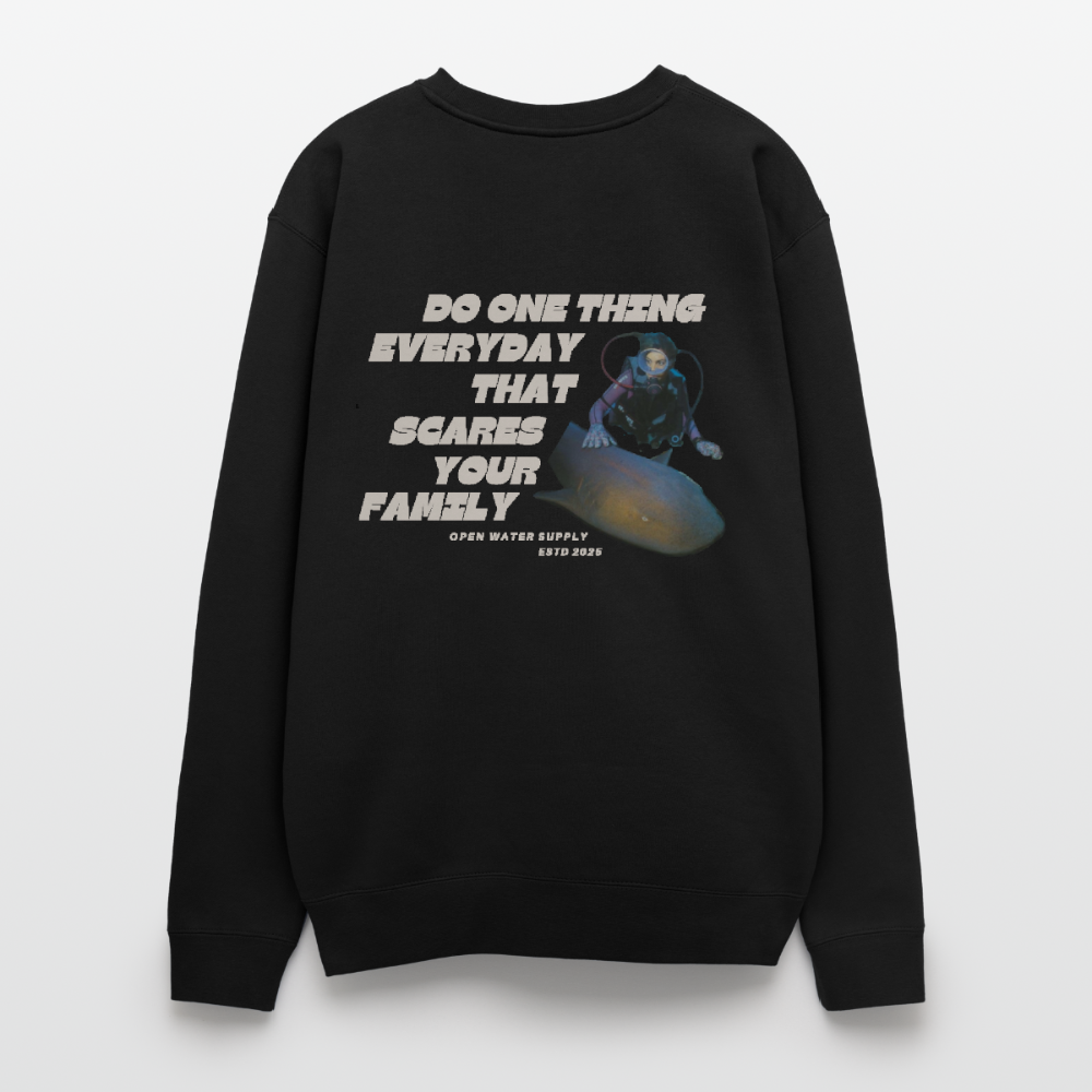 Scare Your Family Oversized Crewneck - black