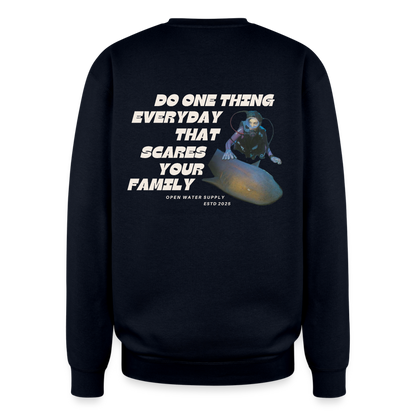 Scare Your Family Oversized Crewneck - navy