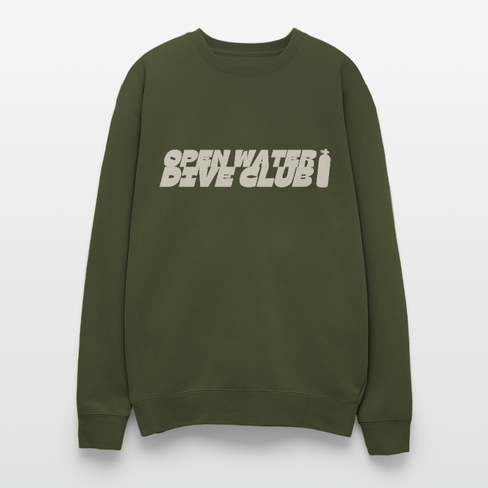 Scare Your Family Oversized Crewneck - olive green