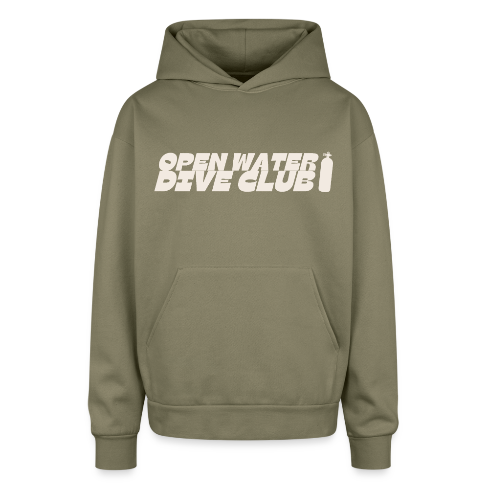 Scare Your Family Oversized Hoodie - olive