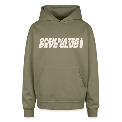 Scare Your Family Oversized Hoodie - olive