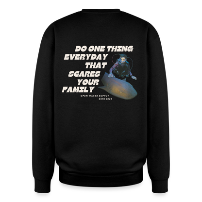 Scare Your Family Oversized Crewneck - black