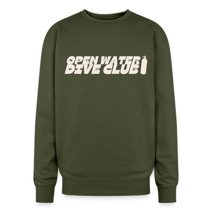 Scare Your Family Oversized Crewneck - olive green