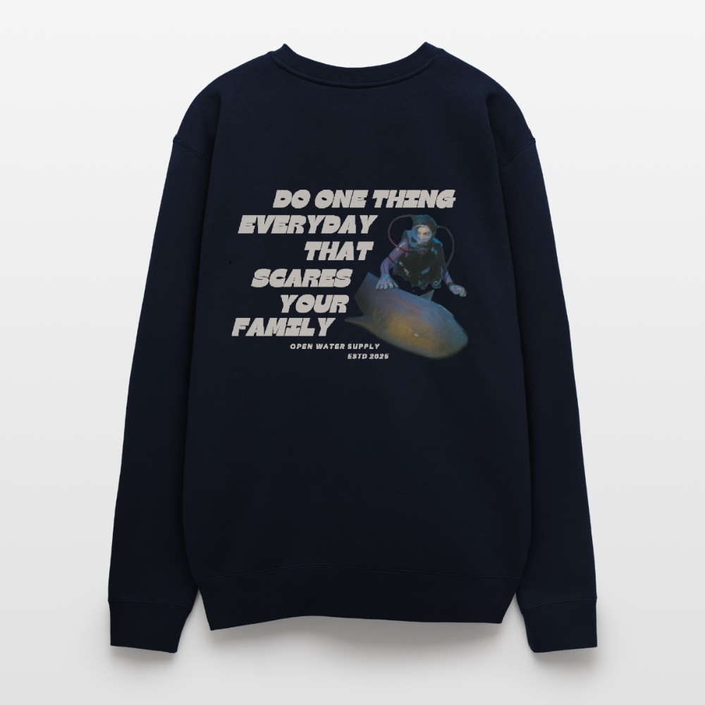 Scare Your Family Oversized Crewneck - navy