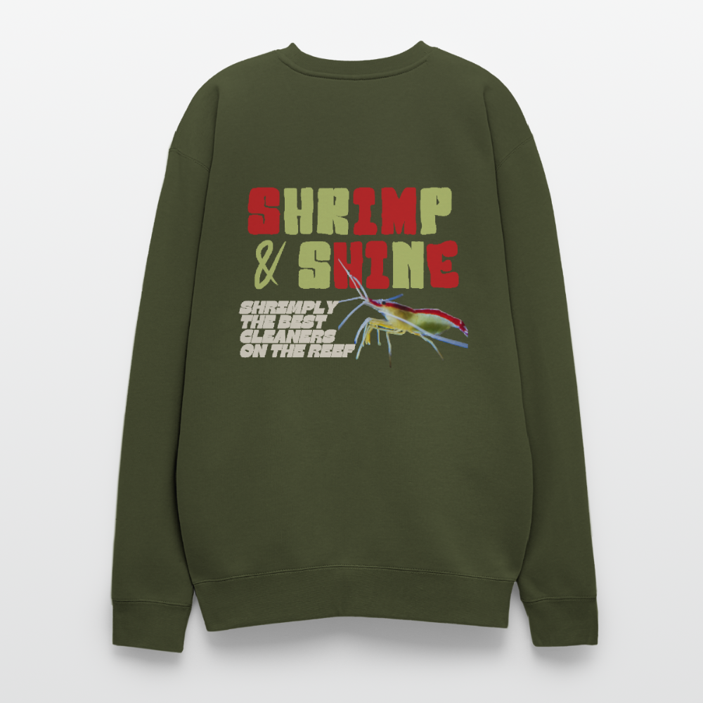 Shrimp & Shine Oversized Crewneck - olive green