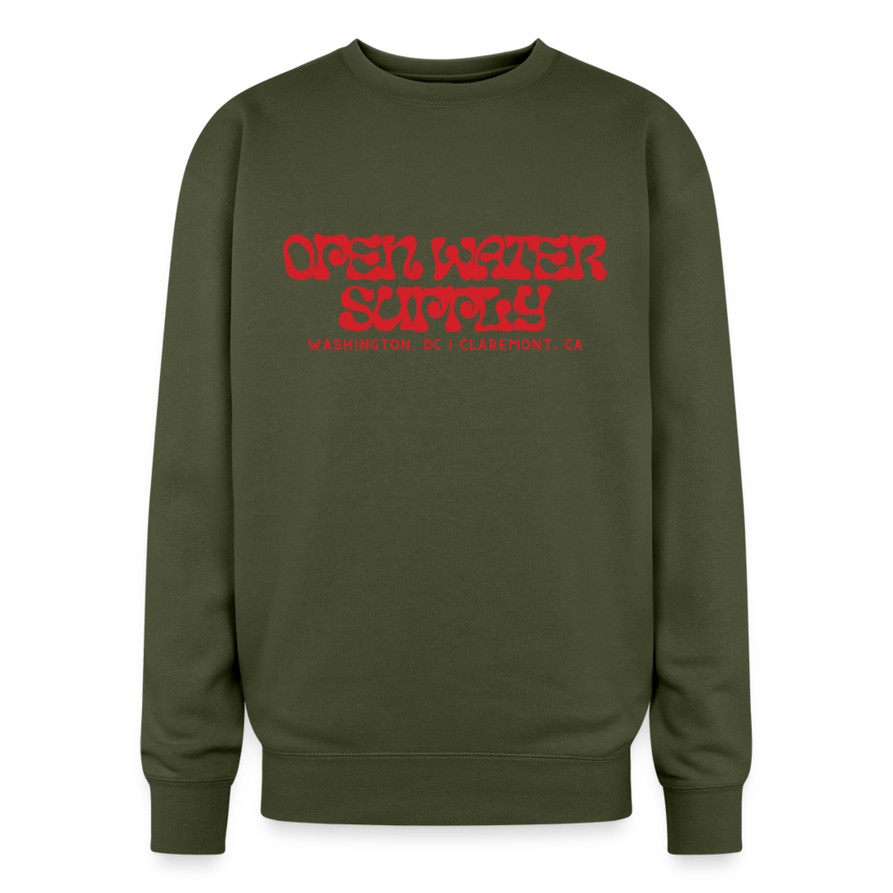 Respect the Locals Oversized Crewneck - olive green