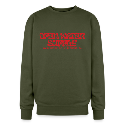 Respect the Locals Oversized Crewneck - olive green