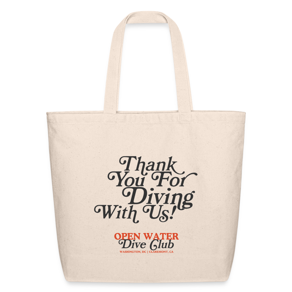 Thank You For Diving With Us Eco-Friendly Tote - natural