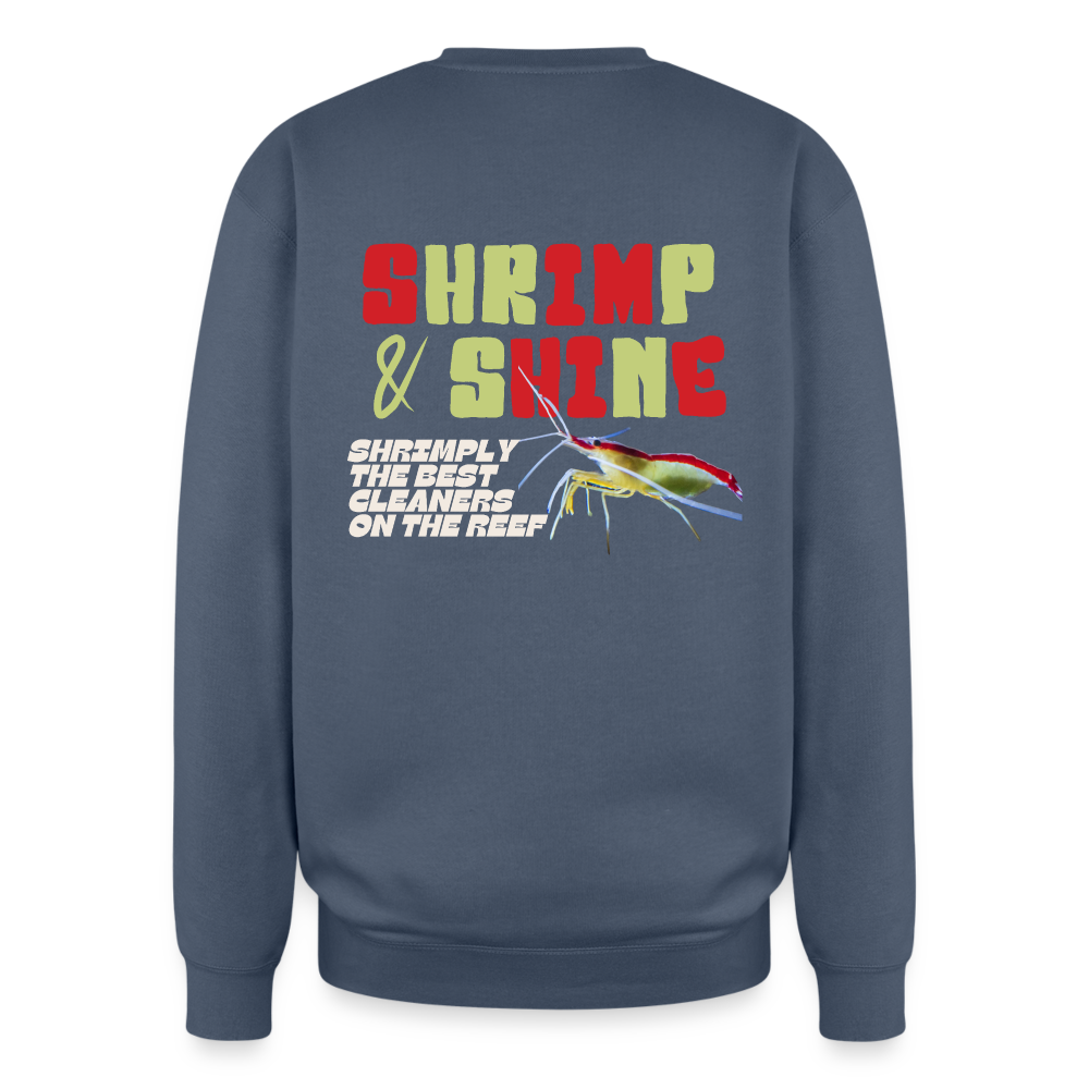 Shrimp & Shine Oversized Crewneck - stone blue