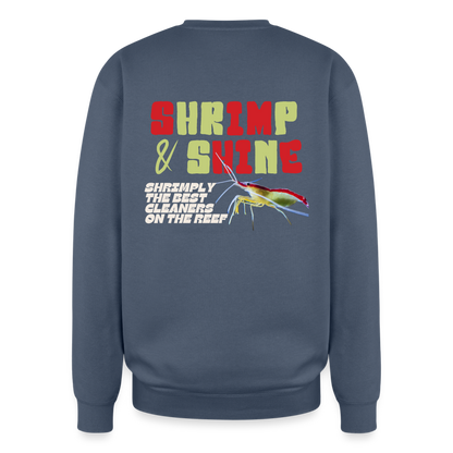 Shrimp & Shine Oversized Crewneck - stone blue