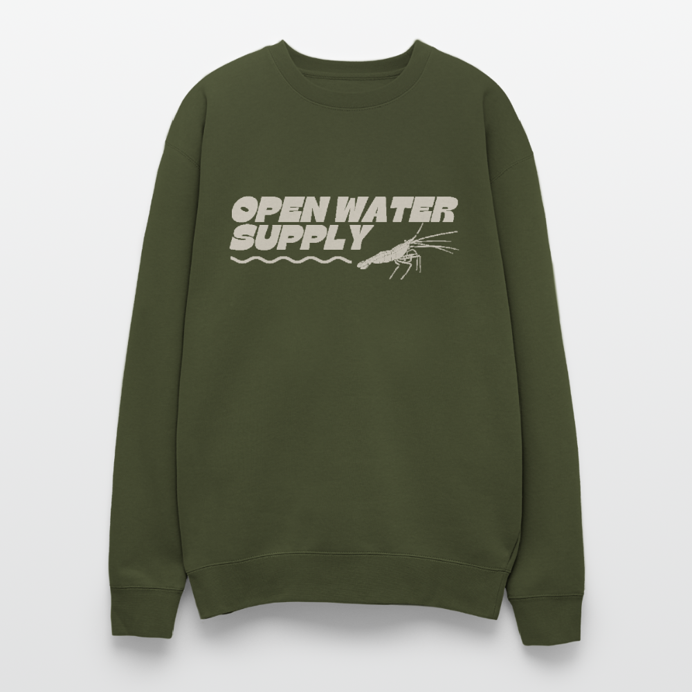 Shrimp & Shine Oversized Crewneck - olive green