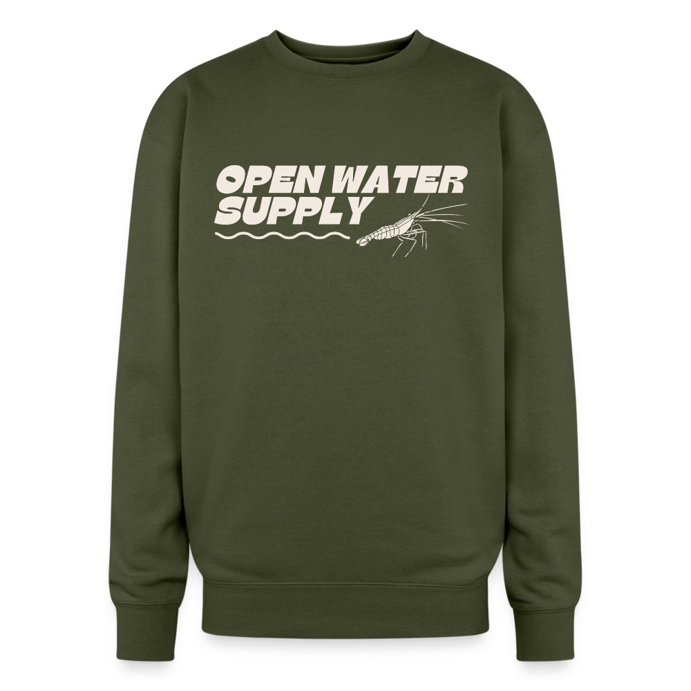 Shrimp & Shine Oversized Crewneck - olive green