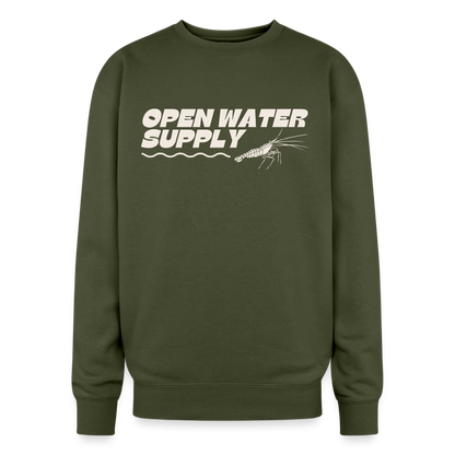 Shrimp & Shine Oversized Crewneck - olive green