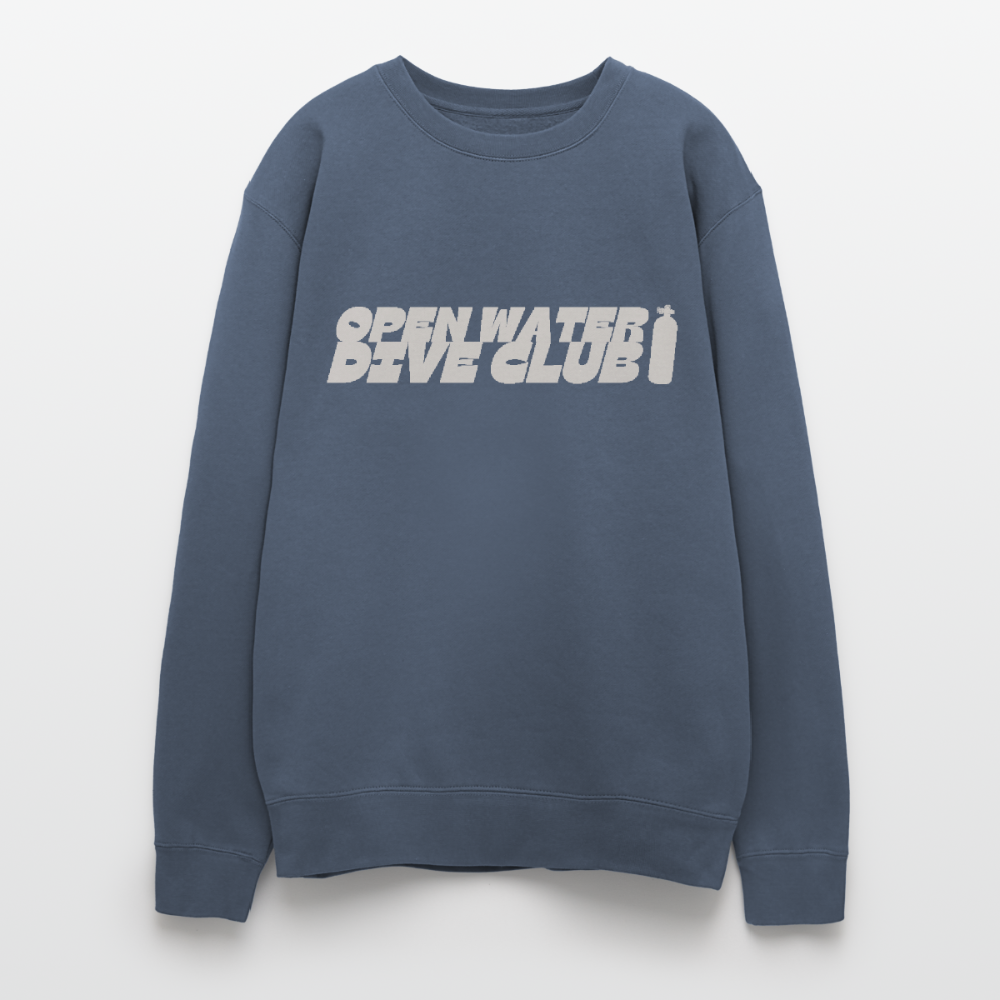 Scare Your Family Oversized Crewneck - stone blue