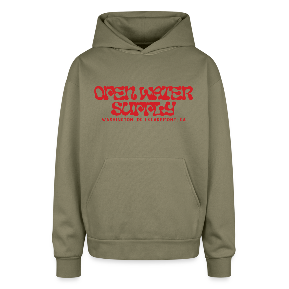 Respect the Locals Oversized Hoodie - olive