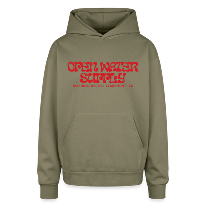 Respect the Locals Oversized Hoodie - olive