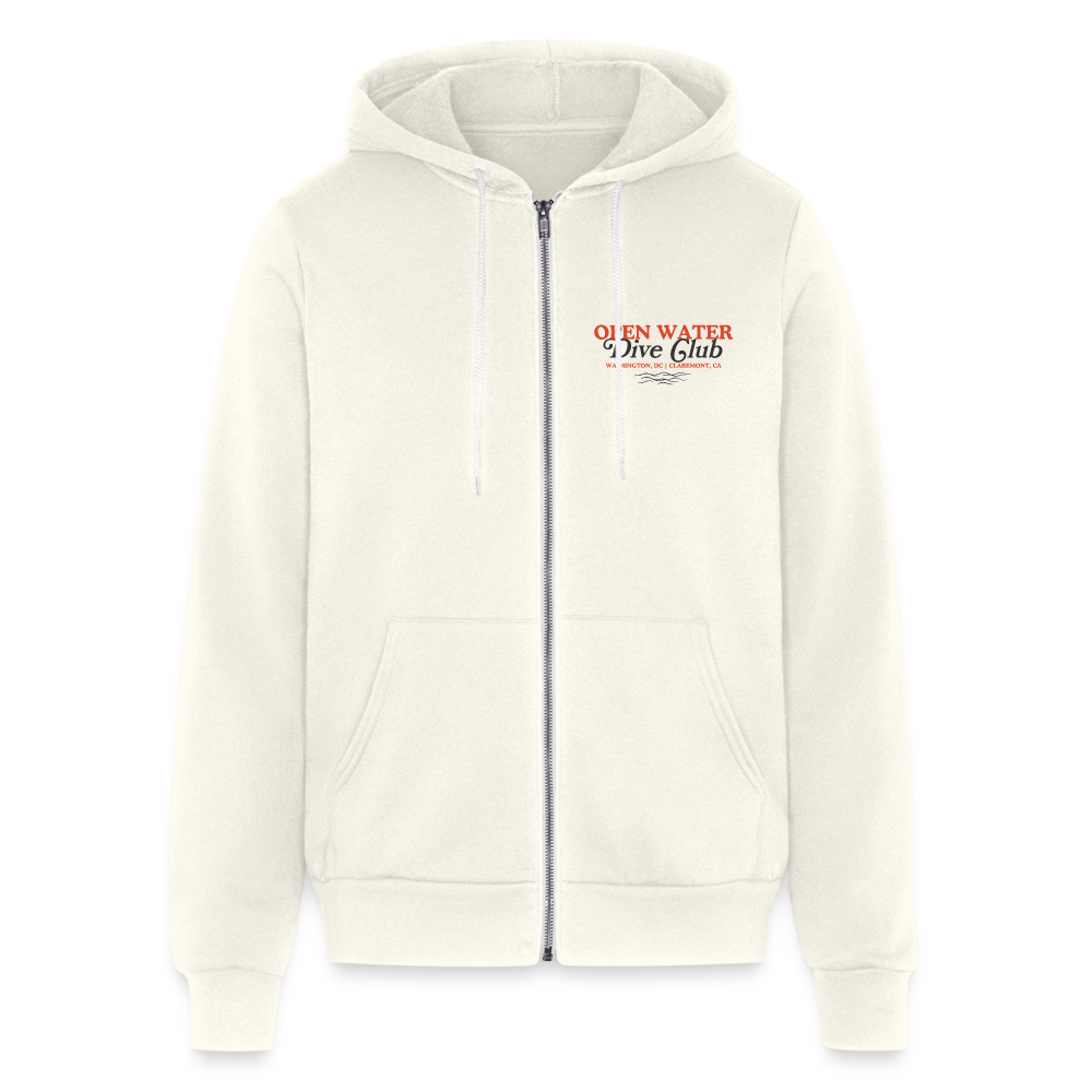 Thank You For Diving With Us Full Zip Hoodie - vintage white