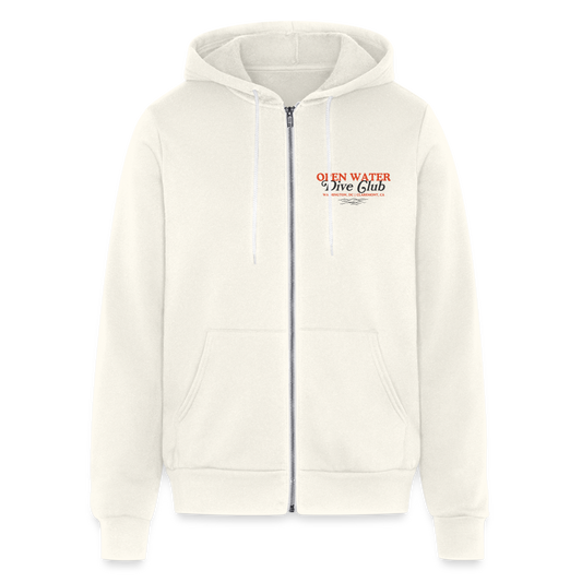 Thank You For Diving With Us Full Zip Hoodie - vintage white