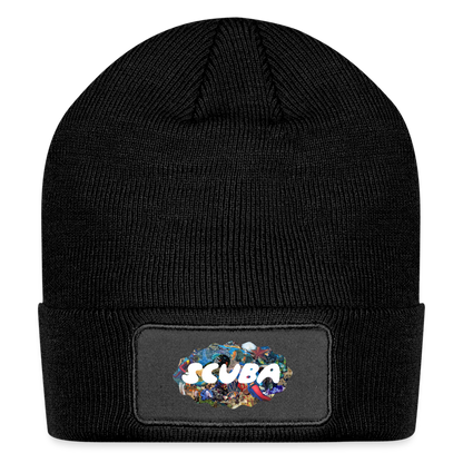 Retro Scuba Collage Beanie - black