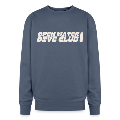 Scare Your Family Oversized Crewneck - stone blue