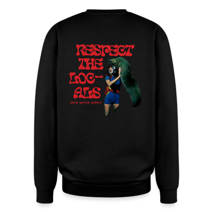 Respect the Locals Oversized Crewneck - black