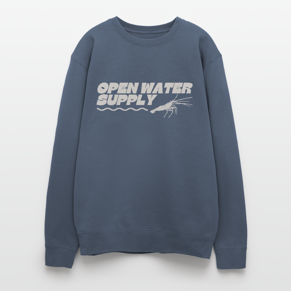 Shrimp & Shine Oversized Crewneck - stone blue